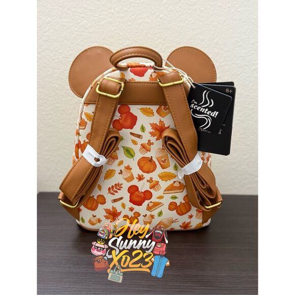 Loungefly Disney Mickey Mouse Pumpkin Fall Treats Scented Mini Backpack main image 5